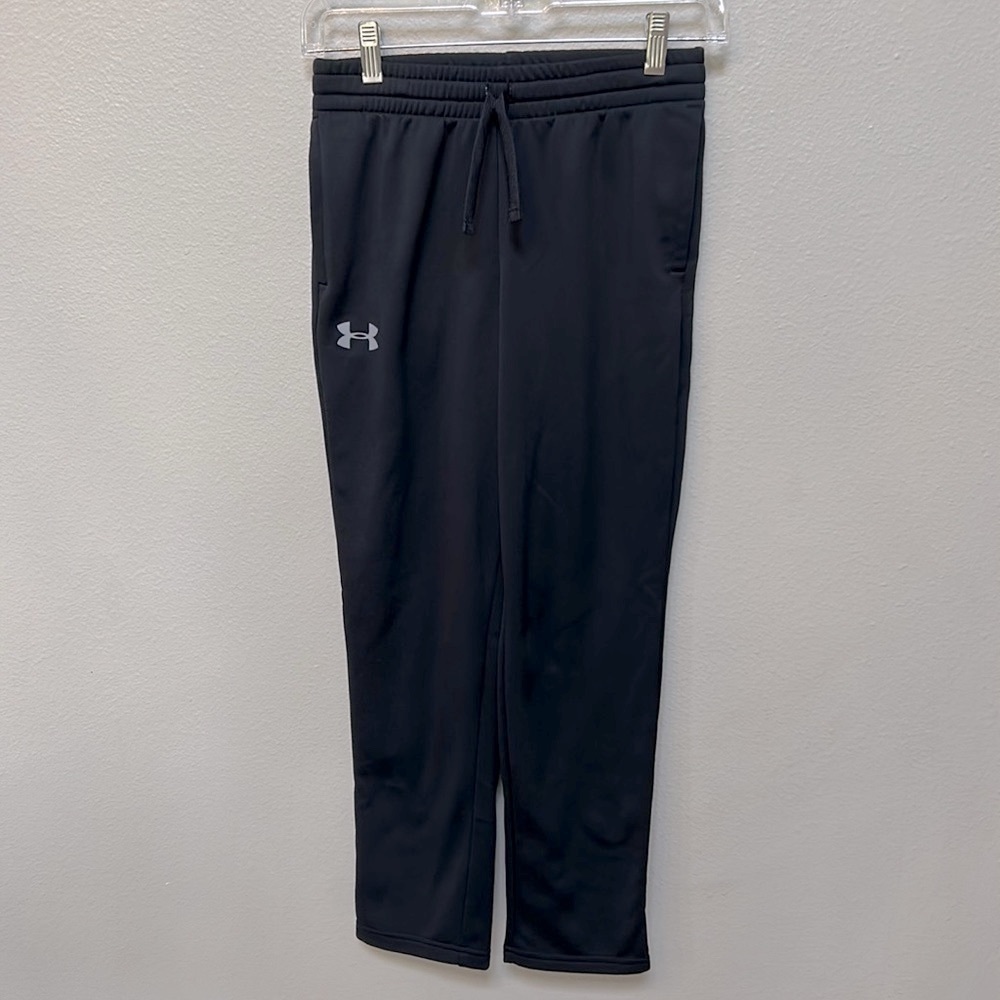 Under Armour Cold Gear Loose Fit Black Fleece Lined Pants, boys size medium